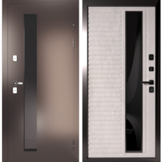 Дверь входная TЕРМО ПРИМА 3 Серый графит муар - Бетон лофт натуральный с терморазрывом